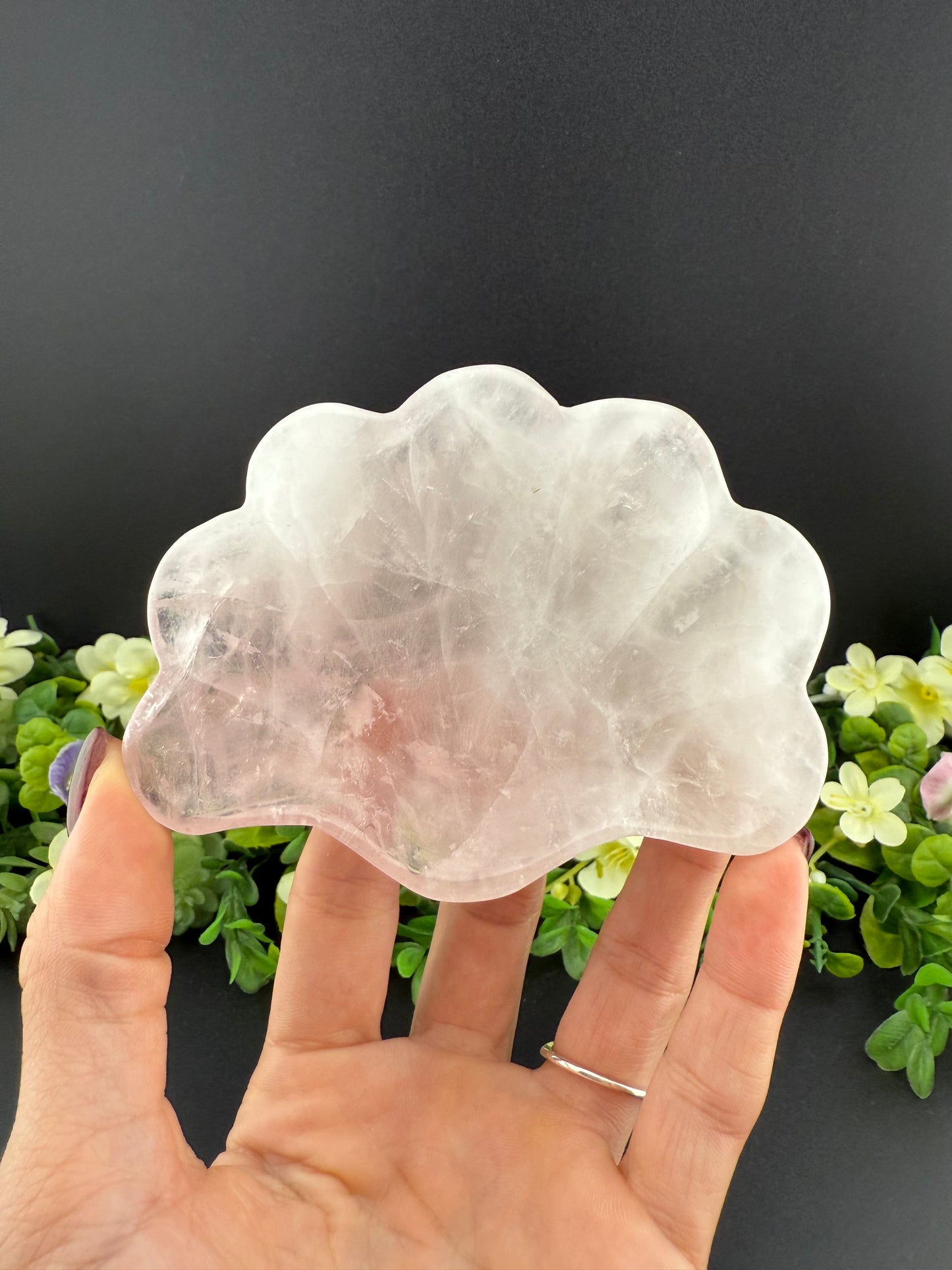 Rose Quartz Shell Bowl