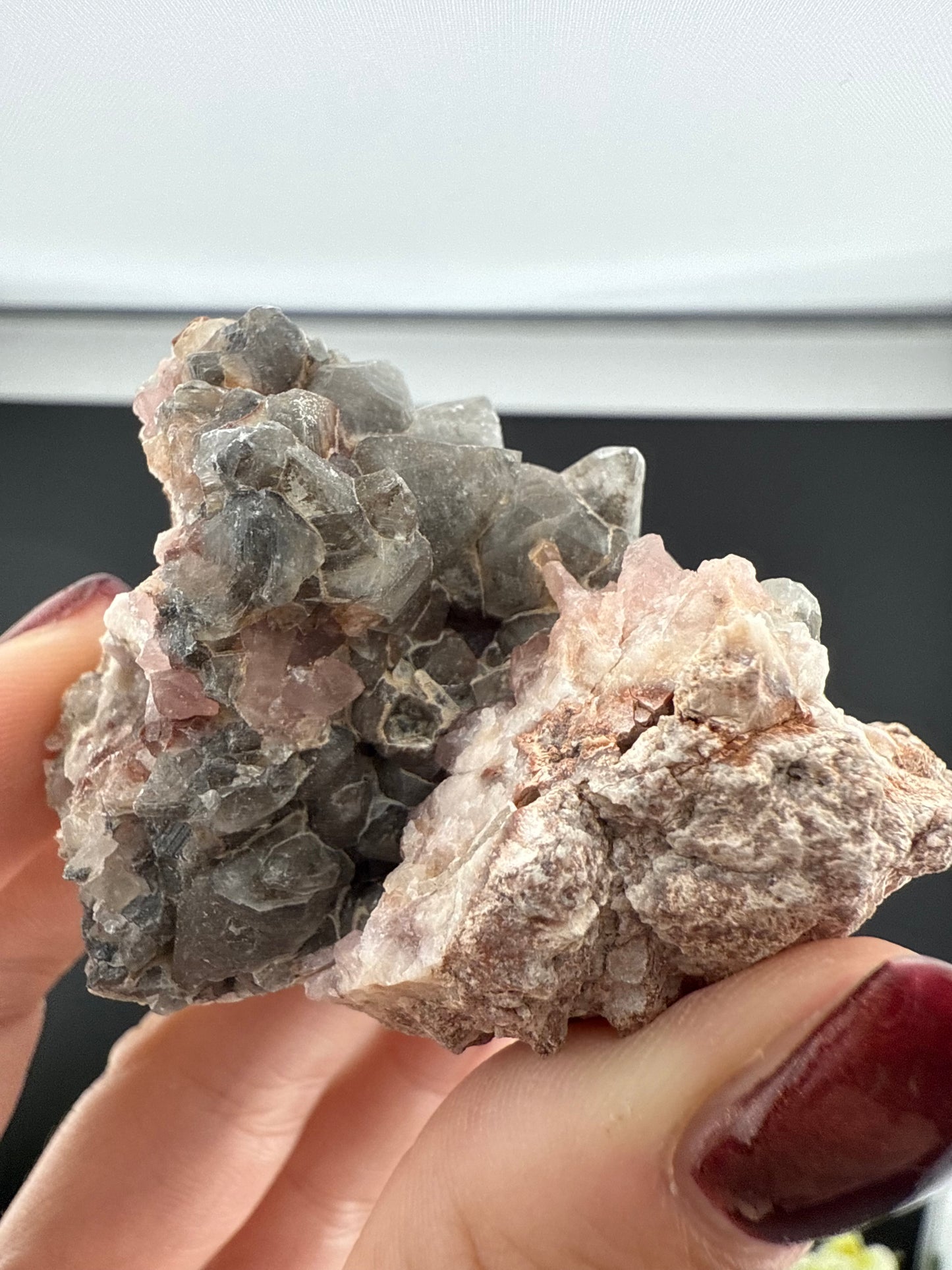 Pink Amethyst w/ Calcite Inclusions (Rare)