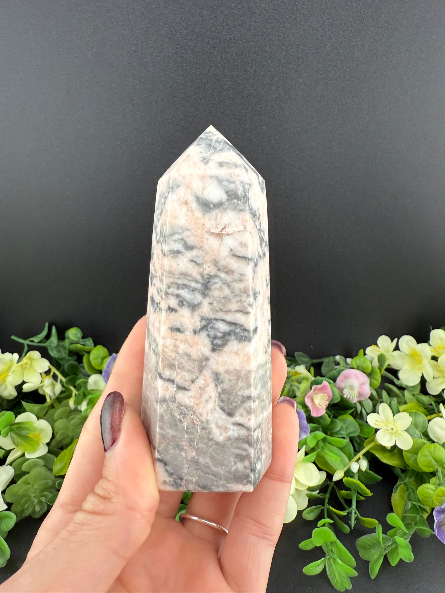 Pink Zebra Jasper Tower