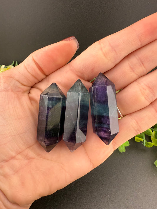 Small Rainbow Fluorite Double Points [Intuitively Chosen]