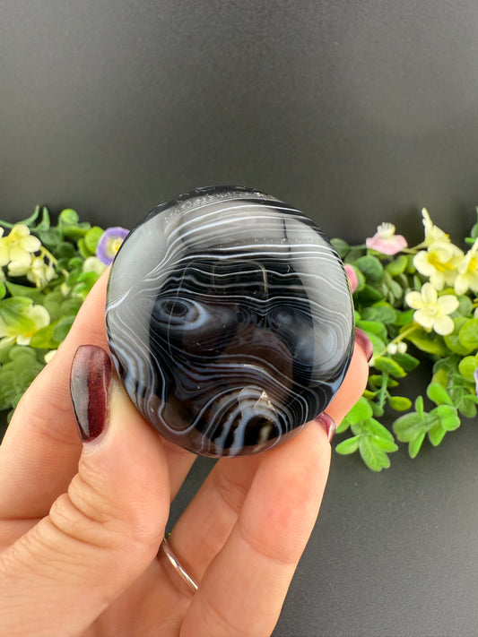 Black Sardonyx Palmstone