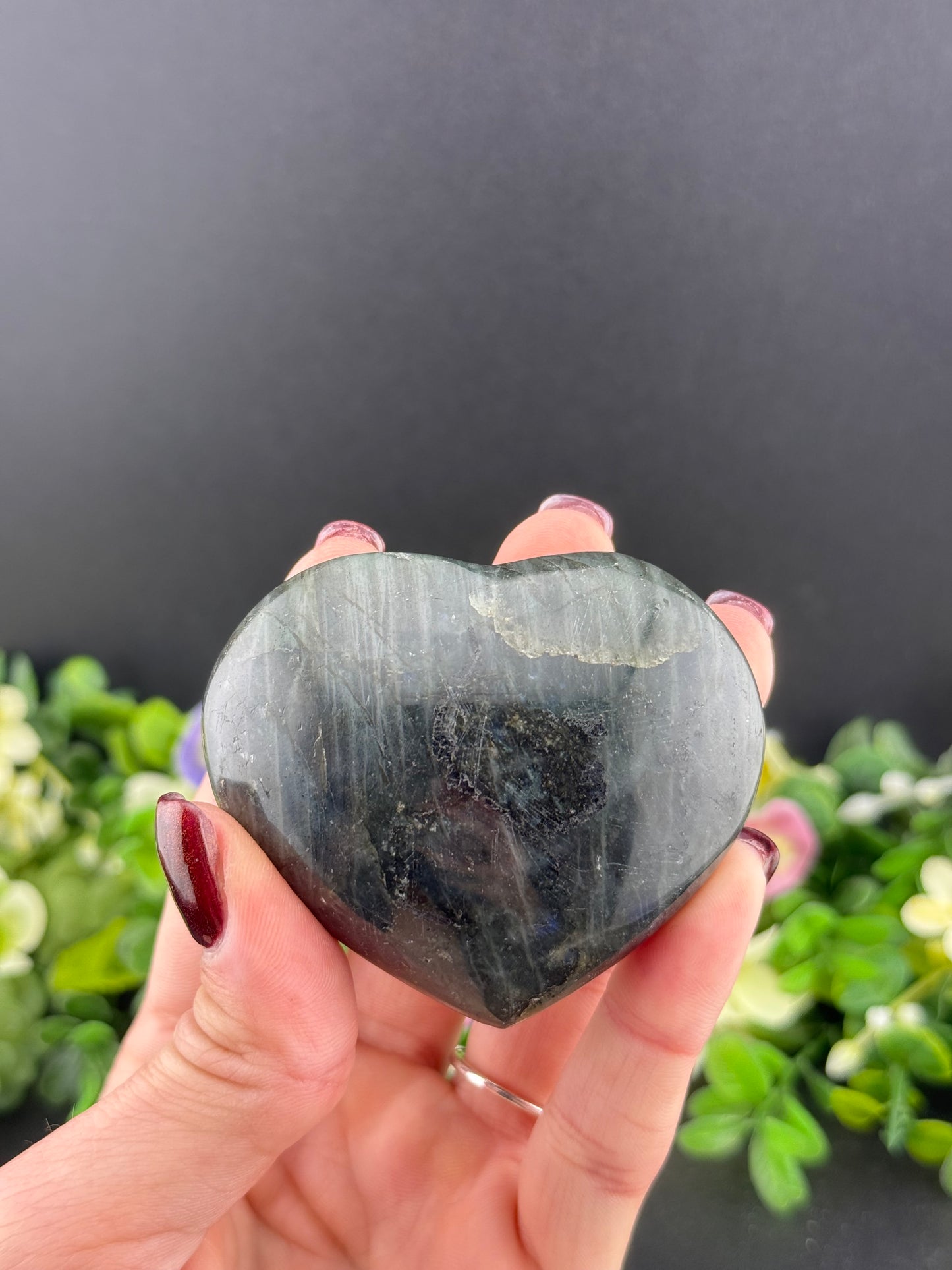 Labradorite Heart