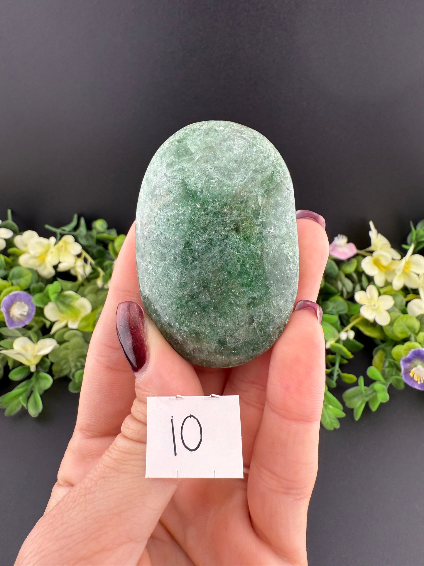 Green Strawberry Quartz Palmstones