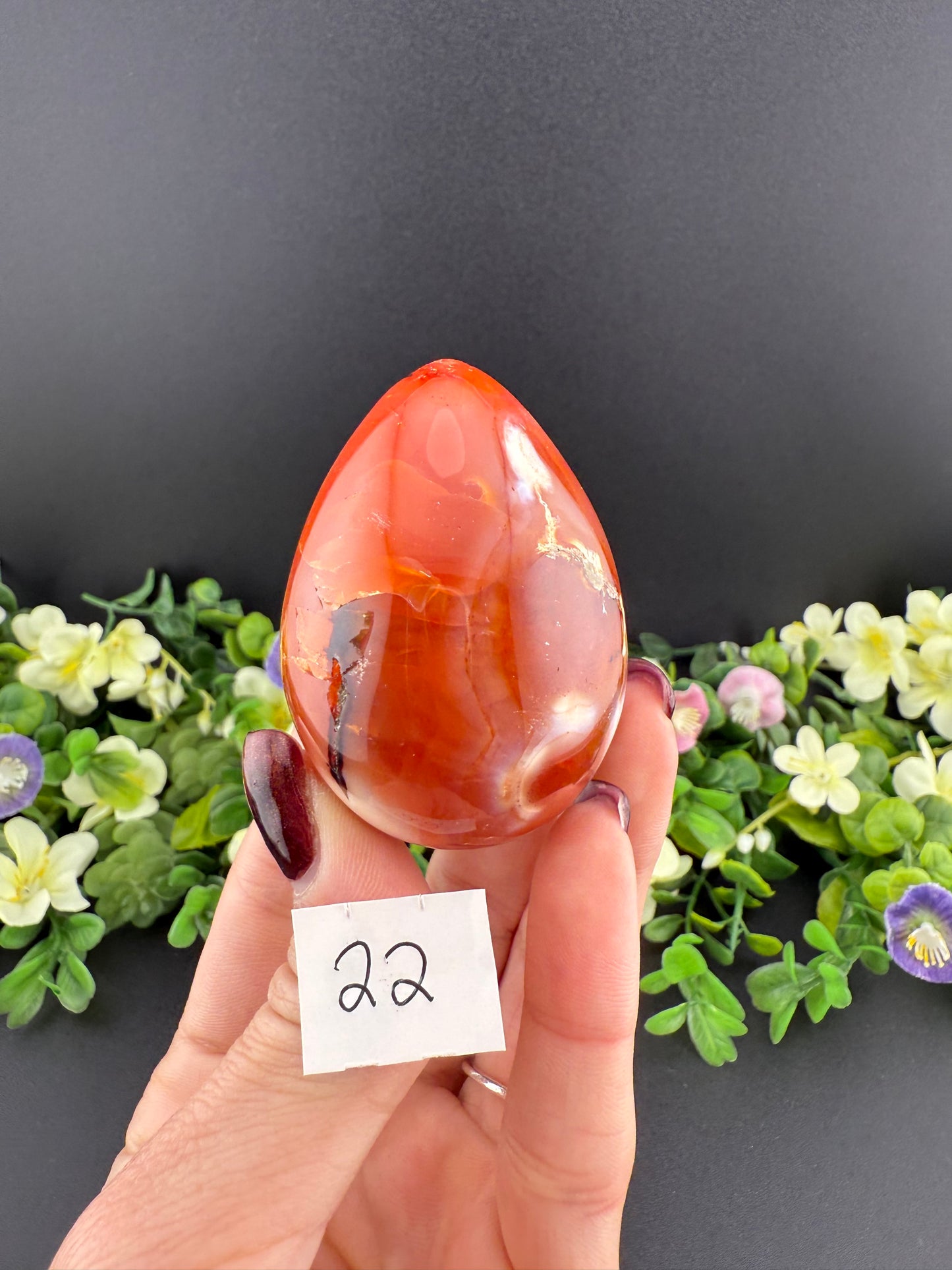Druzy Carnelian Eggs