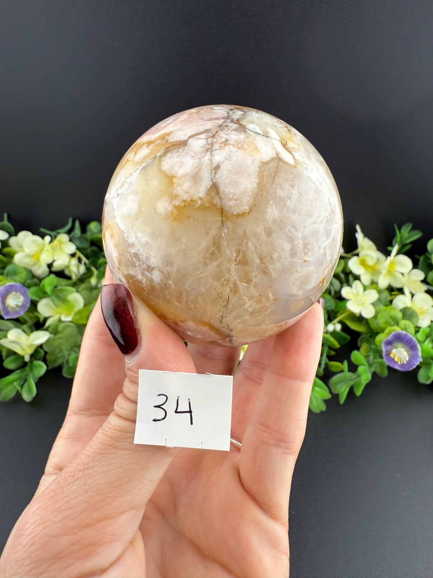 Flower Agate Spheres