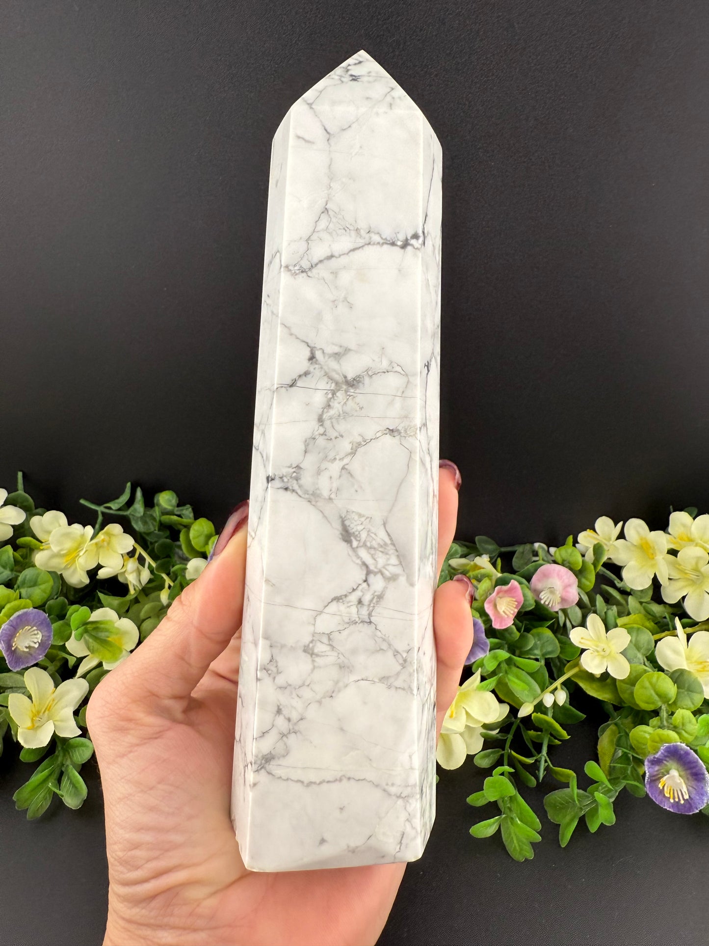 Large Howlite Tower