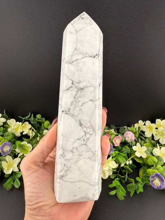 Large Howlite Tower
