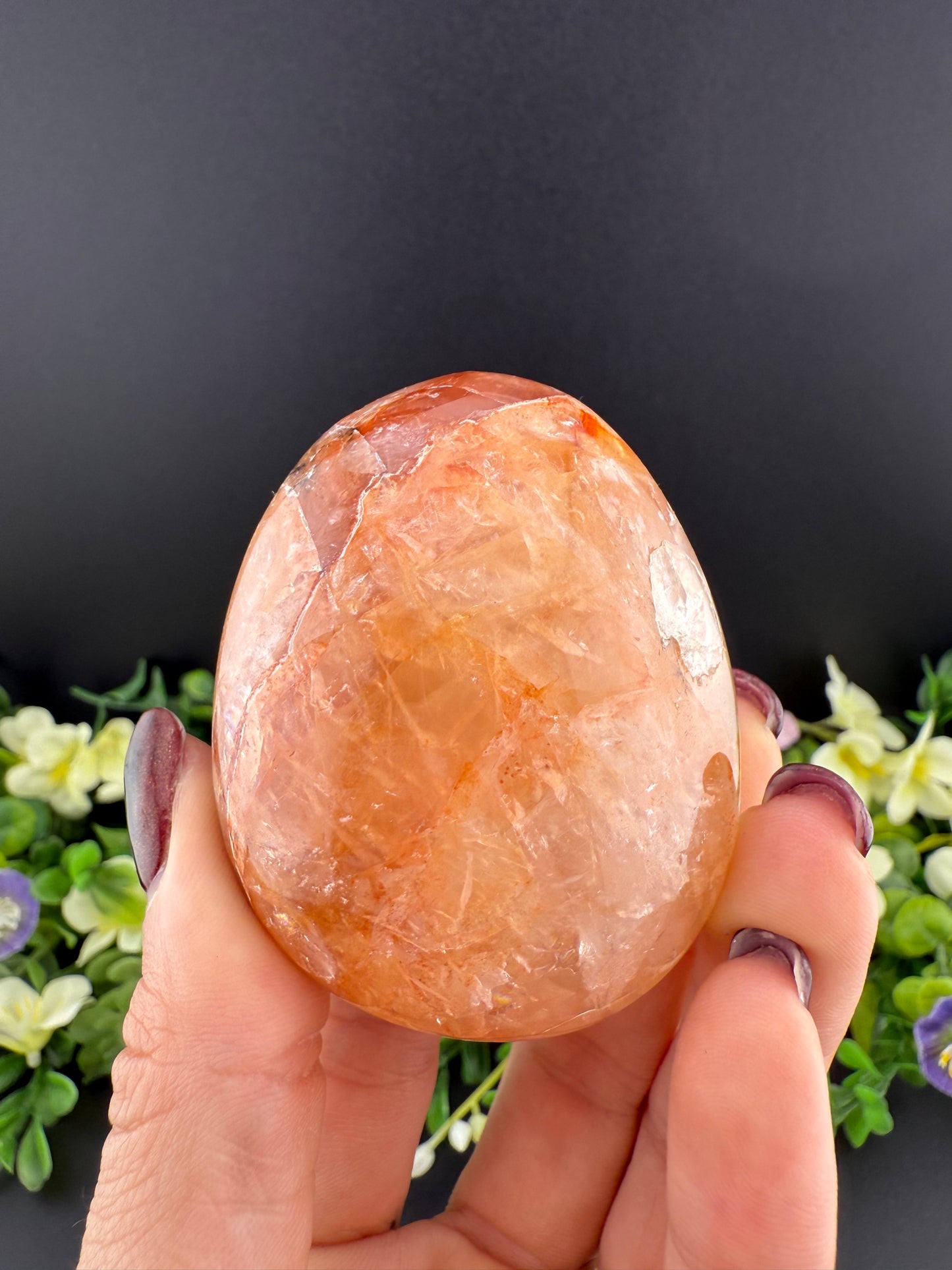 Fire Quartz Palmstone