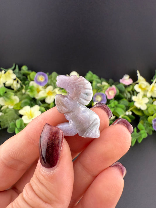 Tiny Ocean Jasper Horse Carving