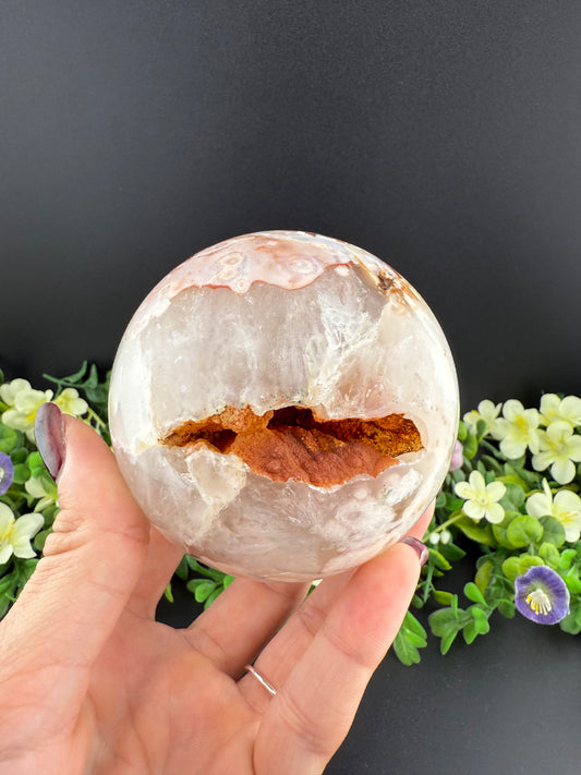 Big Flower Agate Sphere