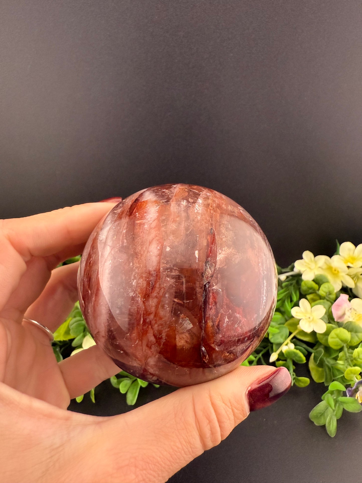 Fire Quartz Sphere