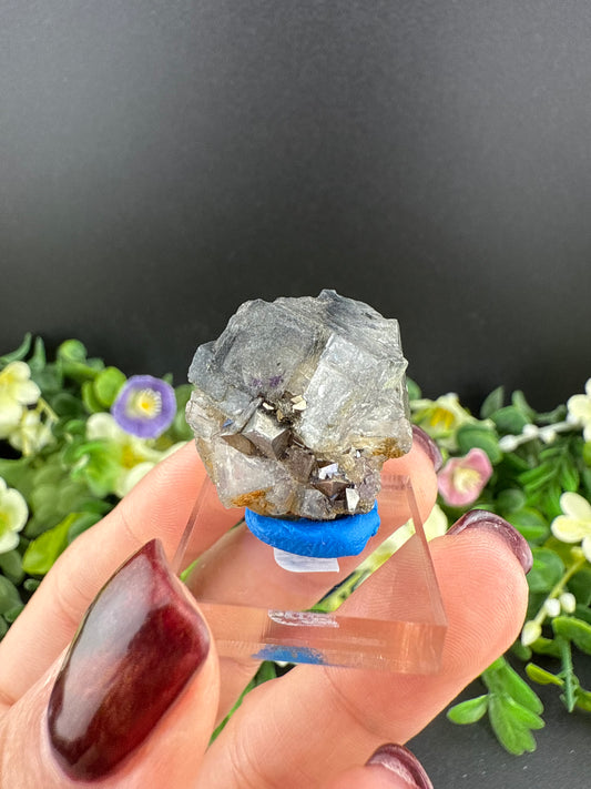 YGX Fluorite with Pyrite & Bismuthinite Inclusions