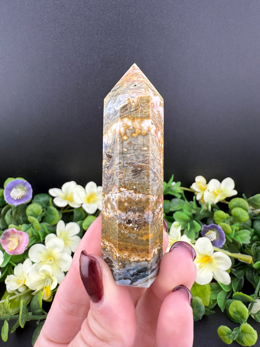 Small Druzy Ocean Jasper Tower