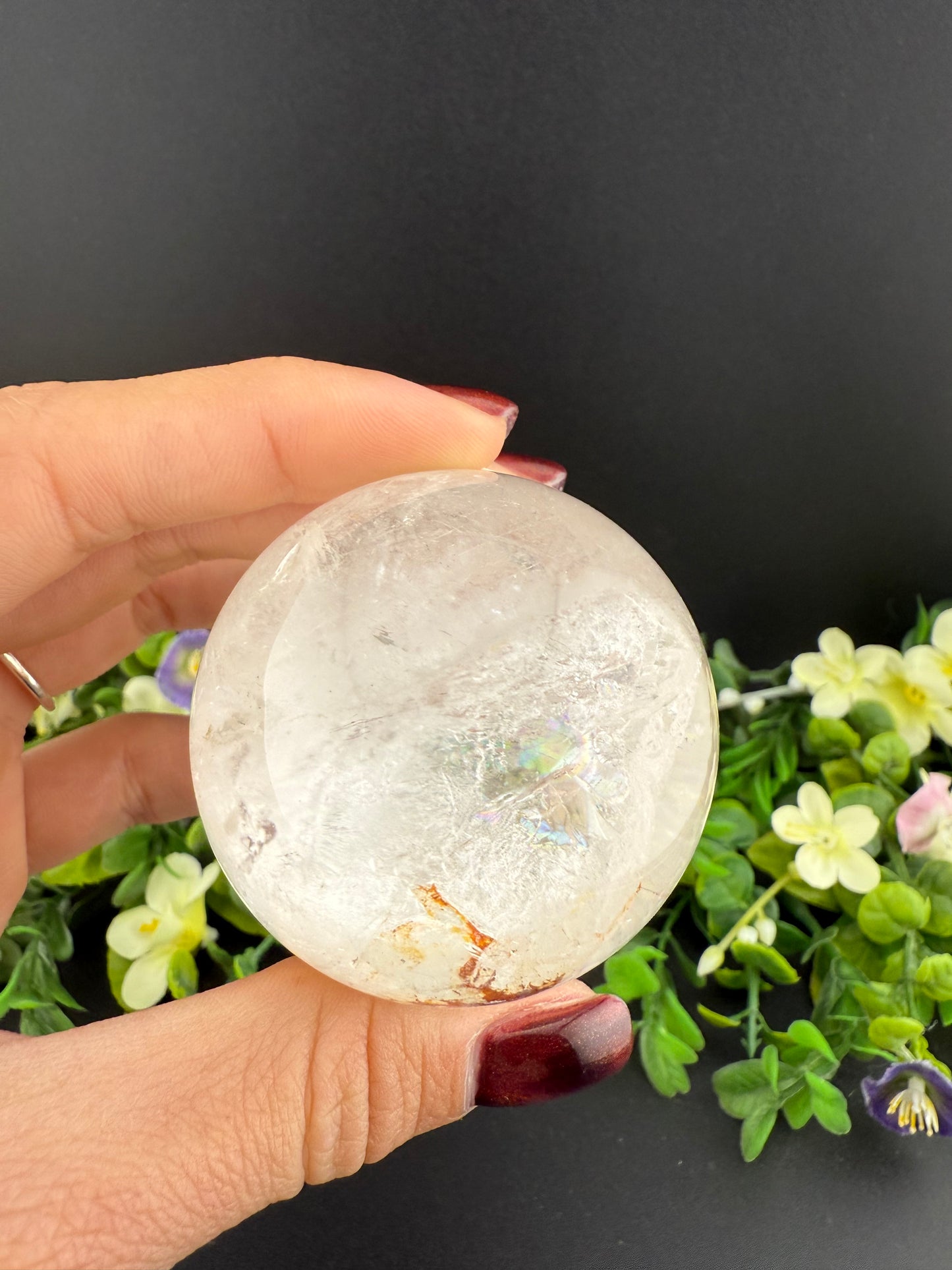 Clear Quartz w/ Golden Healer Sphere