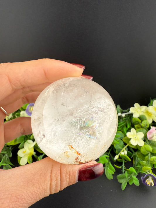 Clear Quartz w/ Golden Healer Sphere