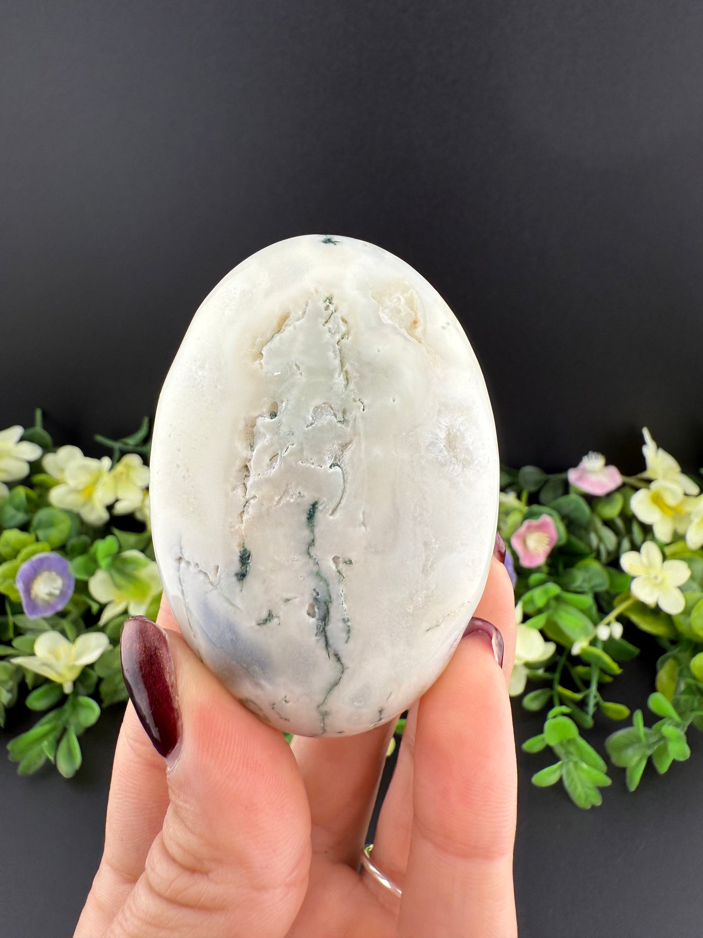 Druzy Tree Agate Palmstone