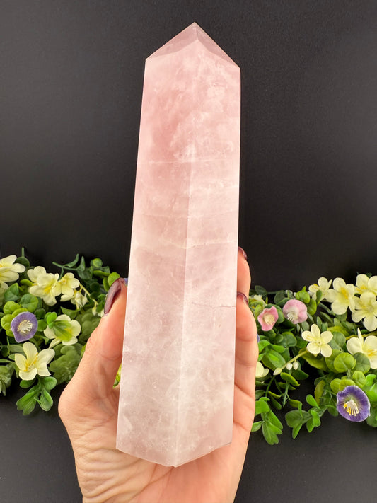 Large Rose Quartz Tower
