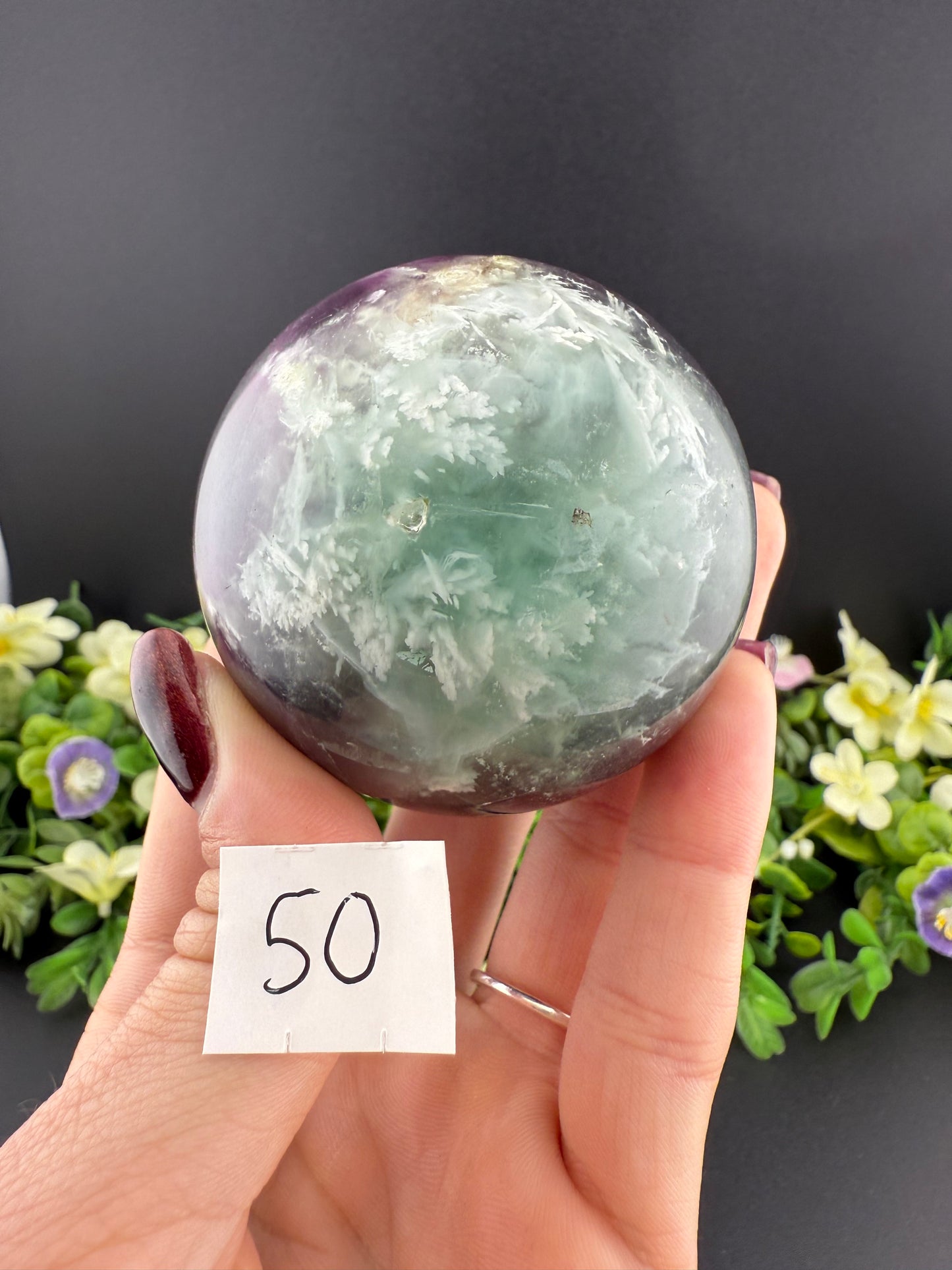 Feather Fluorite Spheres