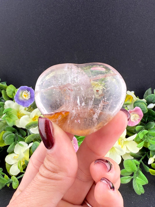 Small Clear Quartz Heart