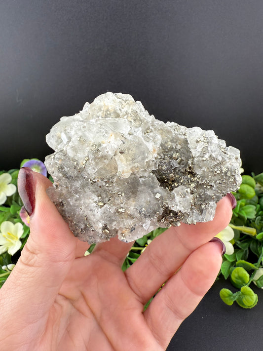 Clear Fluorite w/ Pyrite