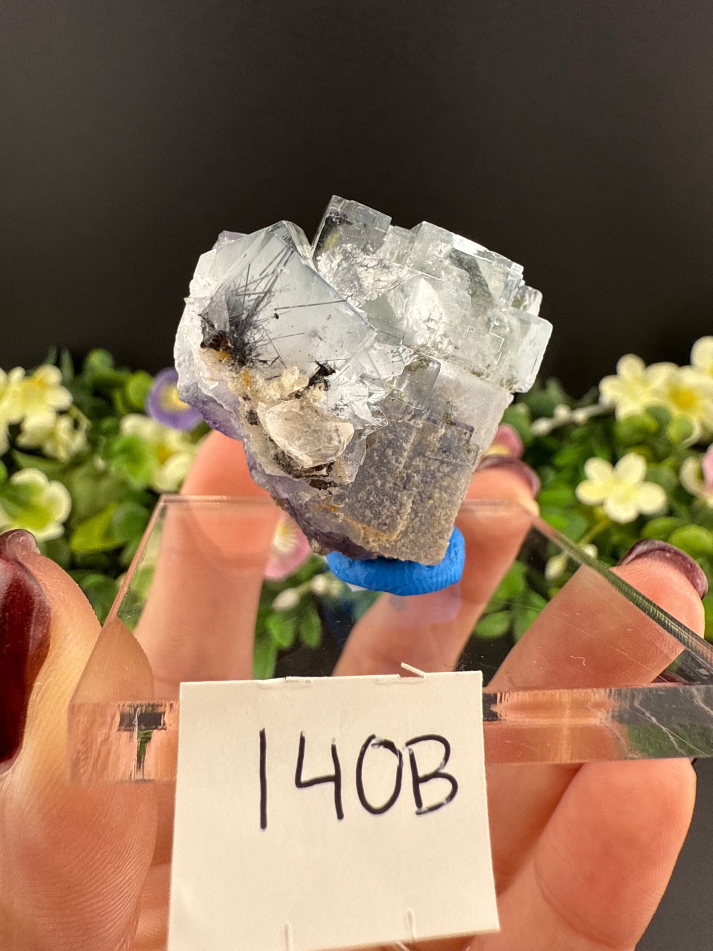 YGX Fluorite with Bismuthinite Inclusions