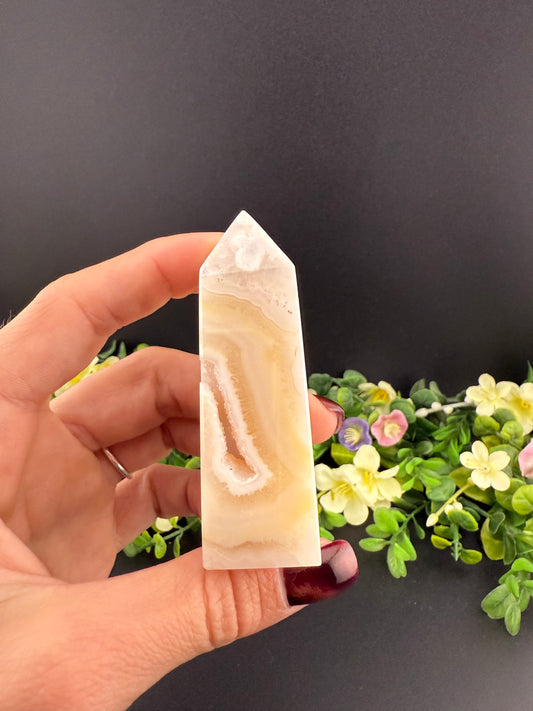 Druzy Agate Tower