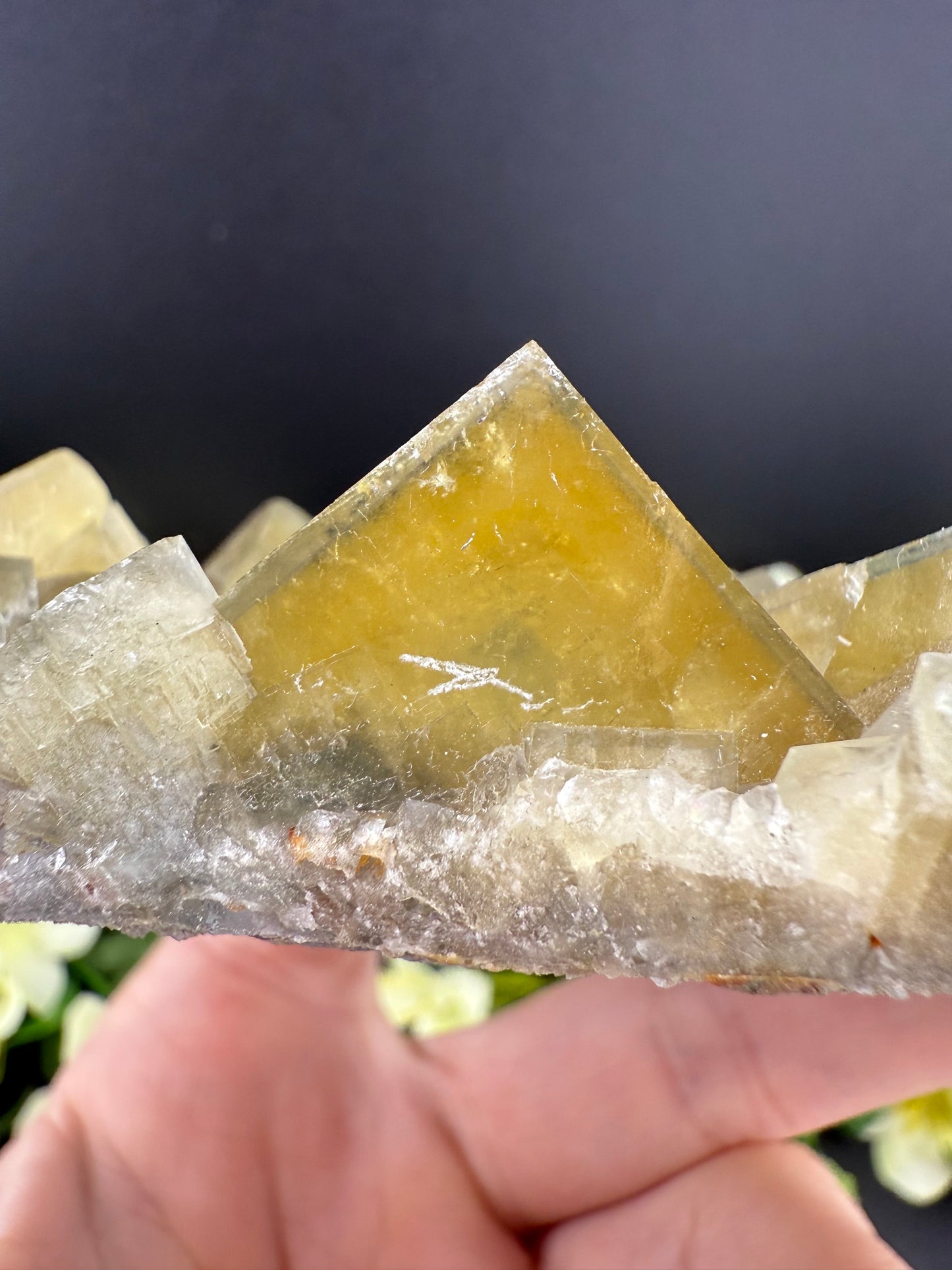 Yellow & Blue Cubic Beijing Fluorite