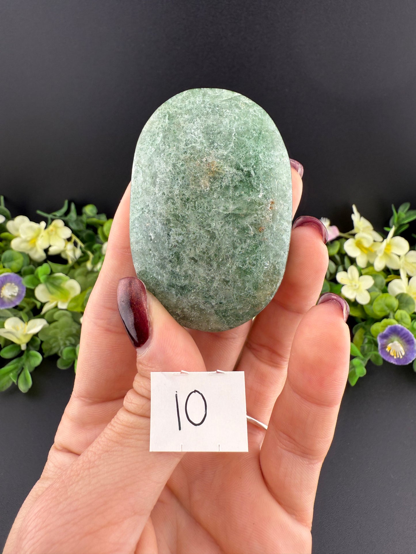 Green Strawberry Quartz Palmstones