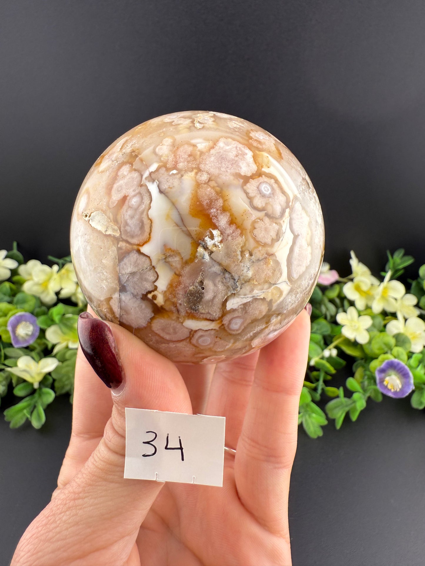 Flower Agate Spheres
