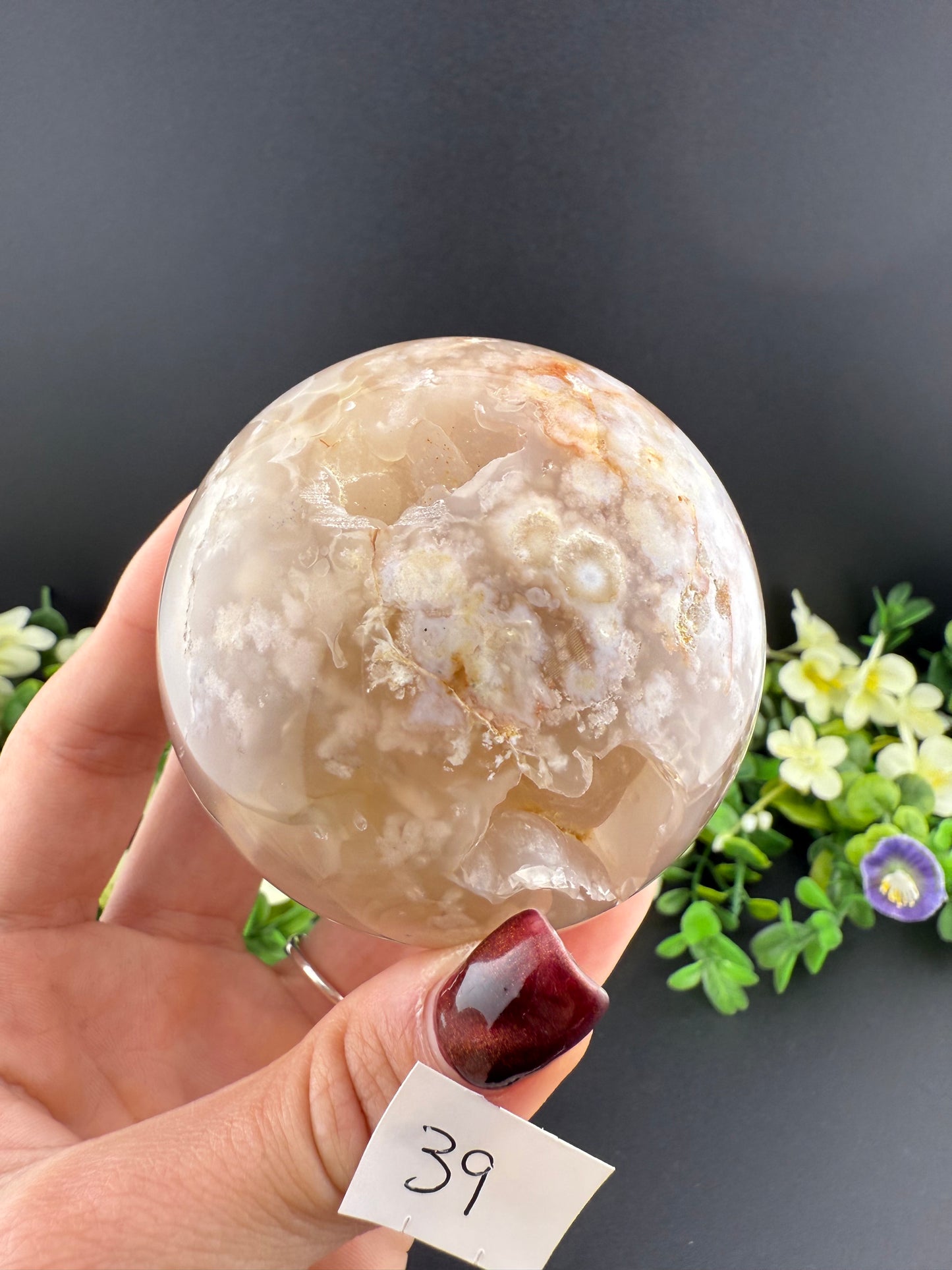 Flower Agate Spheres