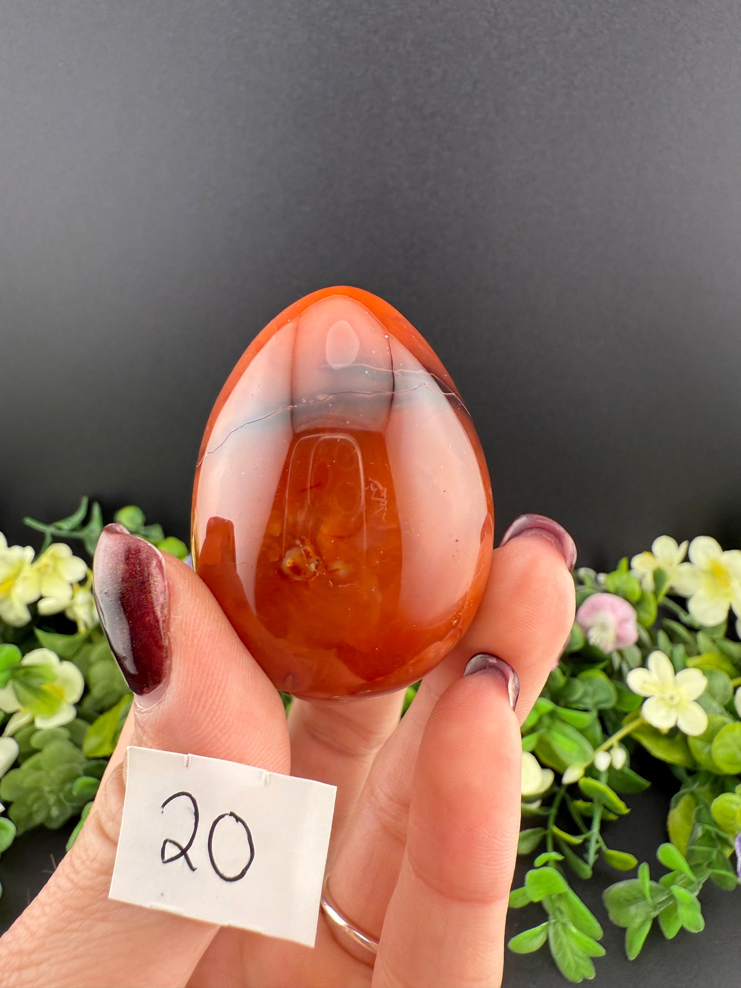 Druzy Carnelian Eggs