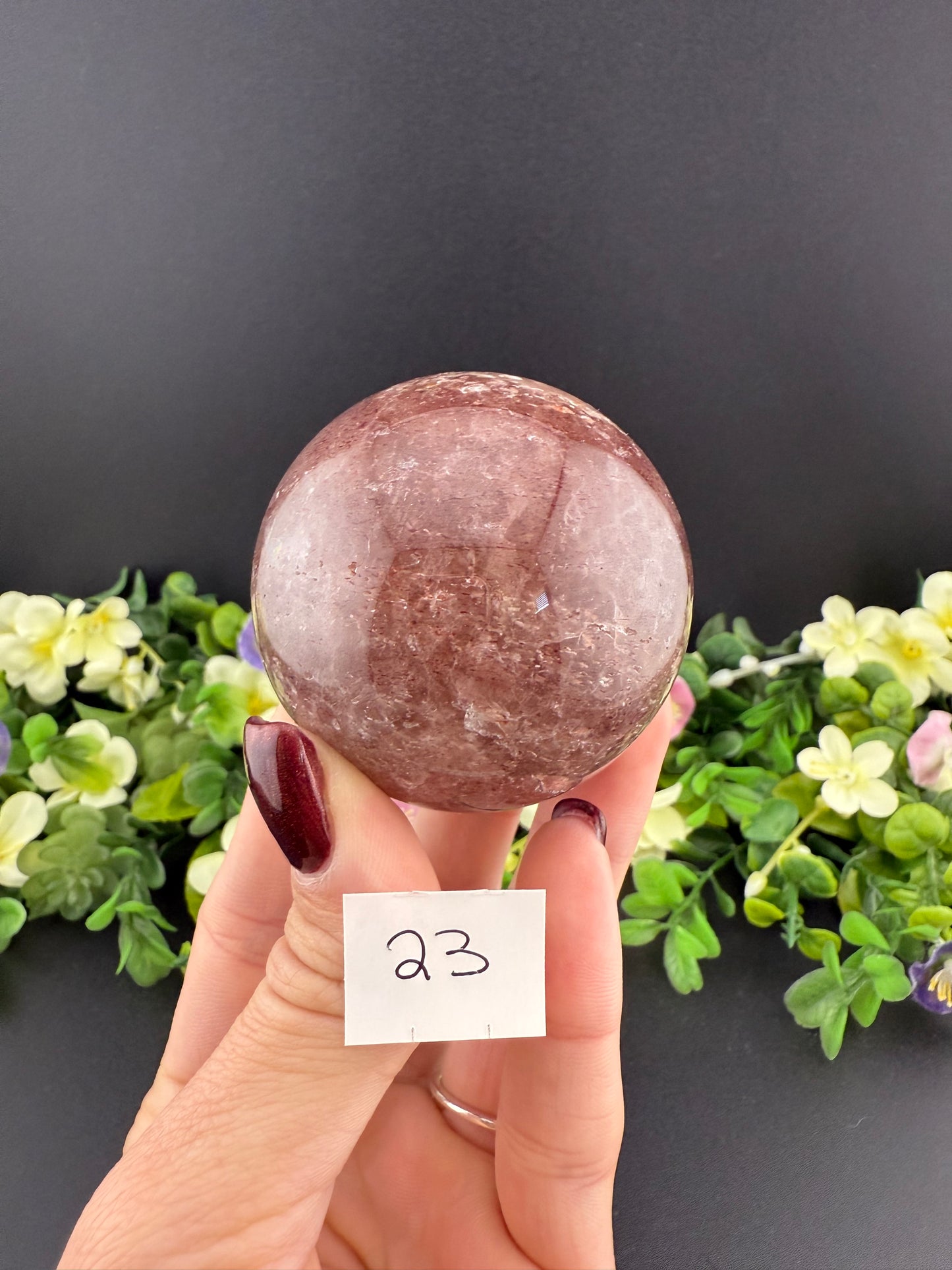 Strawberry Quartz Spheres