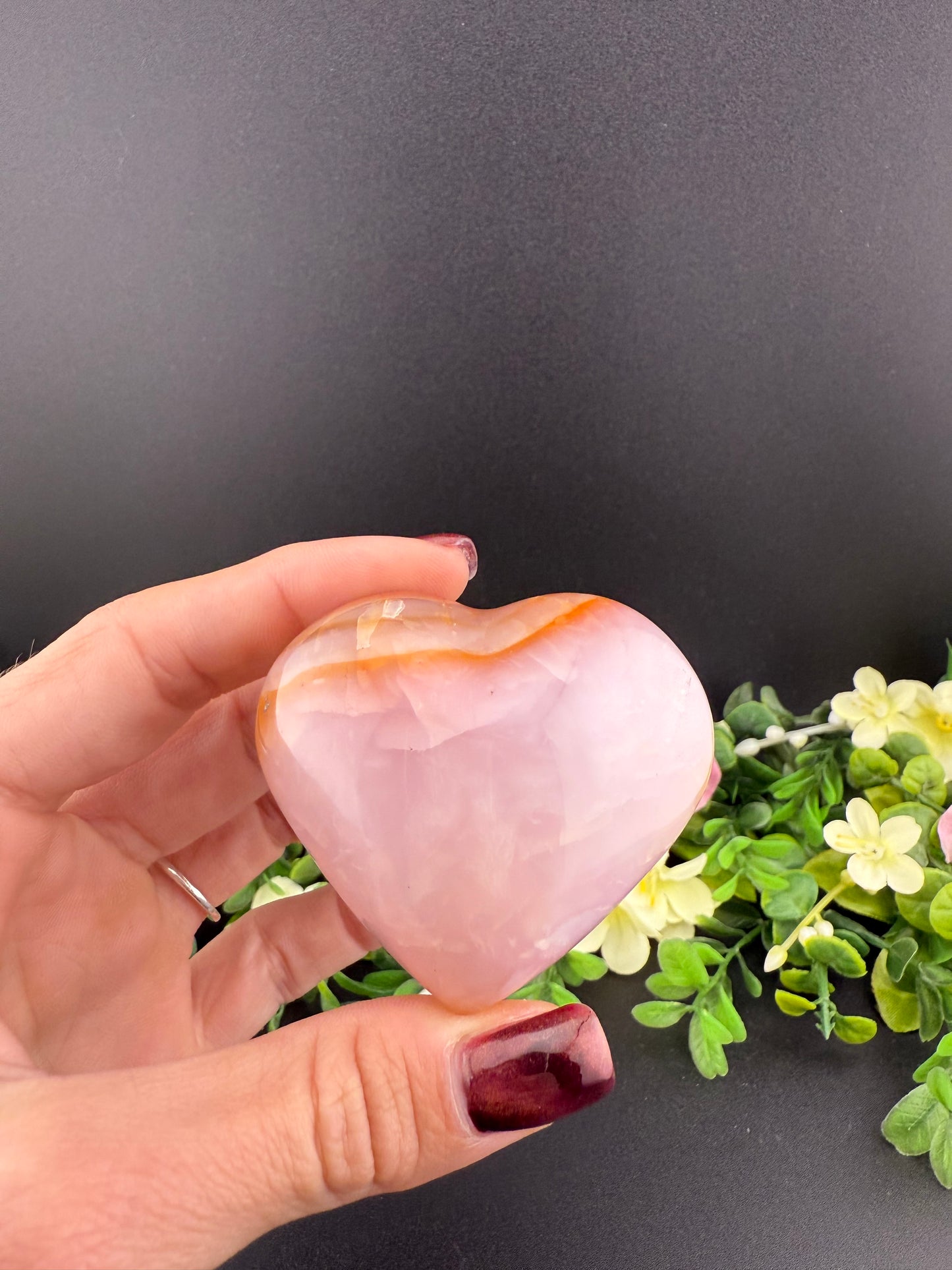 Red Agate Heart