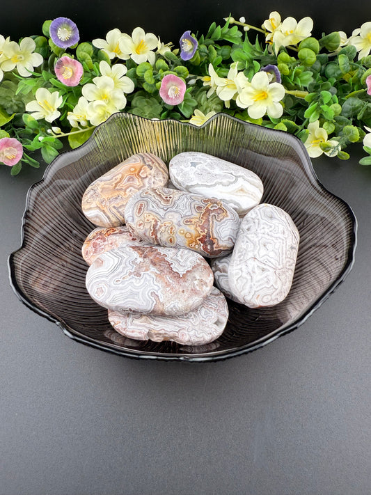Mexican Crazy Lace Agate Palmstones {Intuitively Chosen}