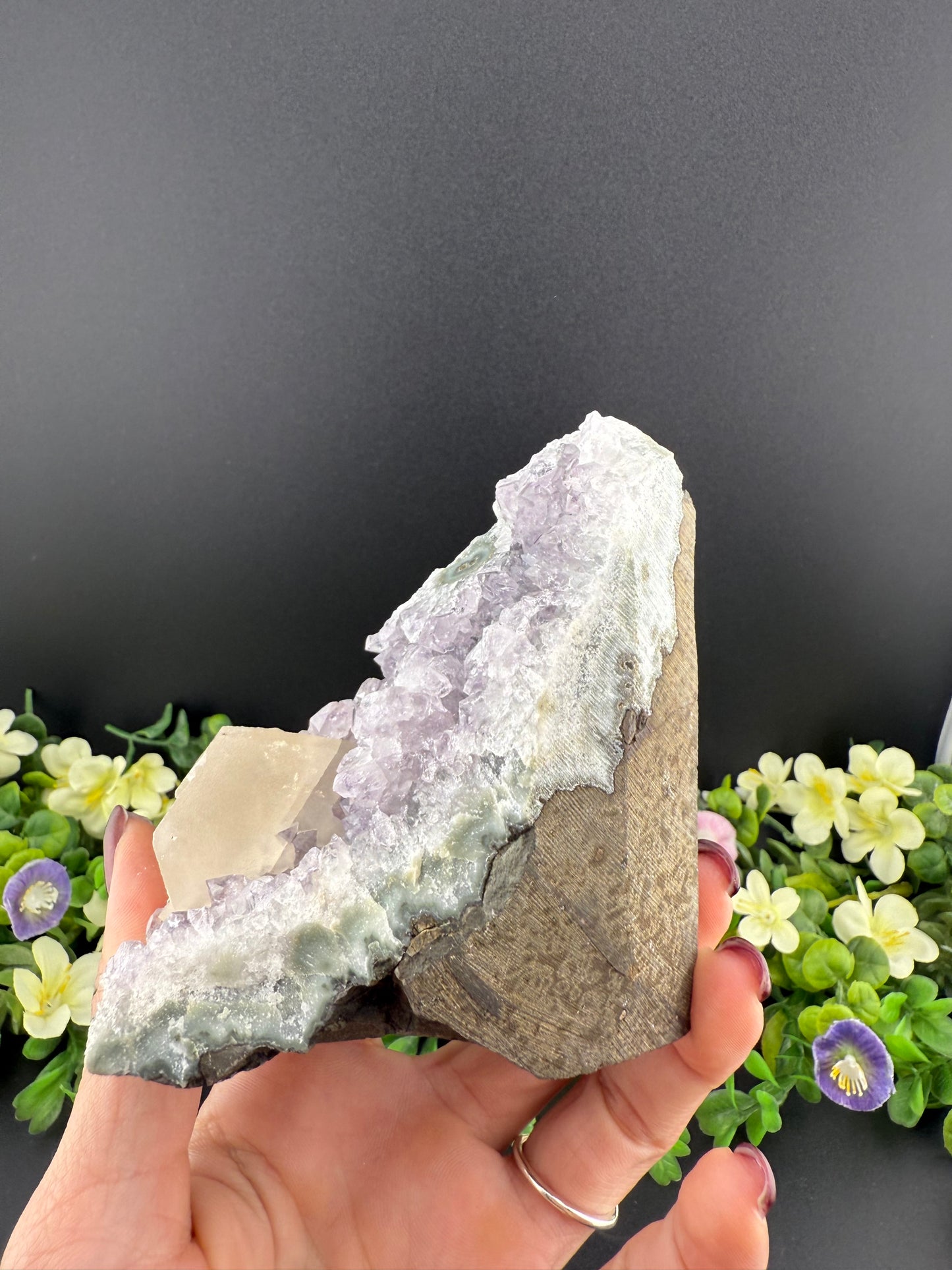 Amethyst w/ Apophyllite Cut Base