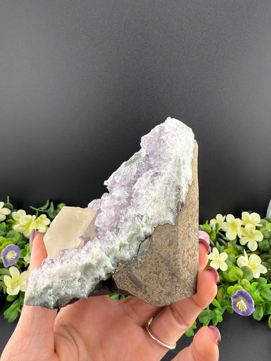 Amethyst w/ Apophyllite Cut Base