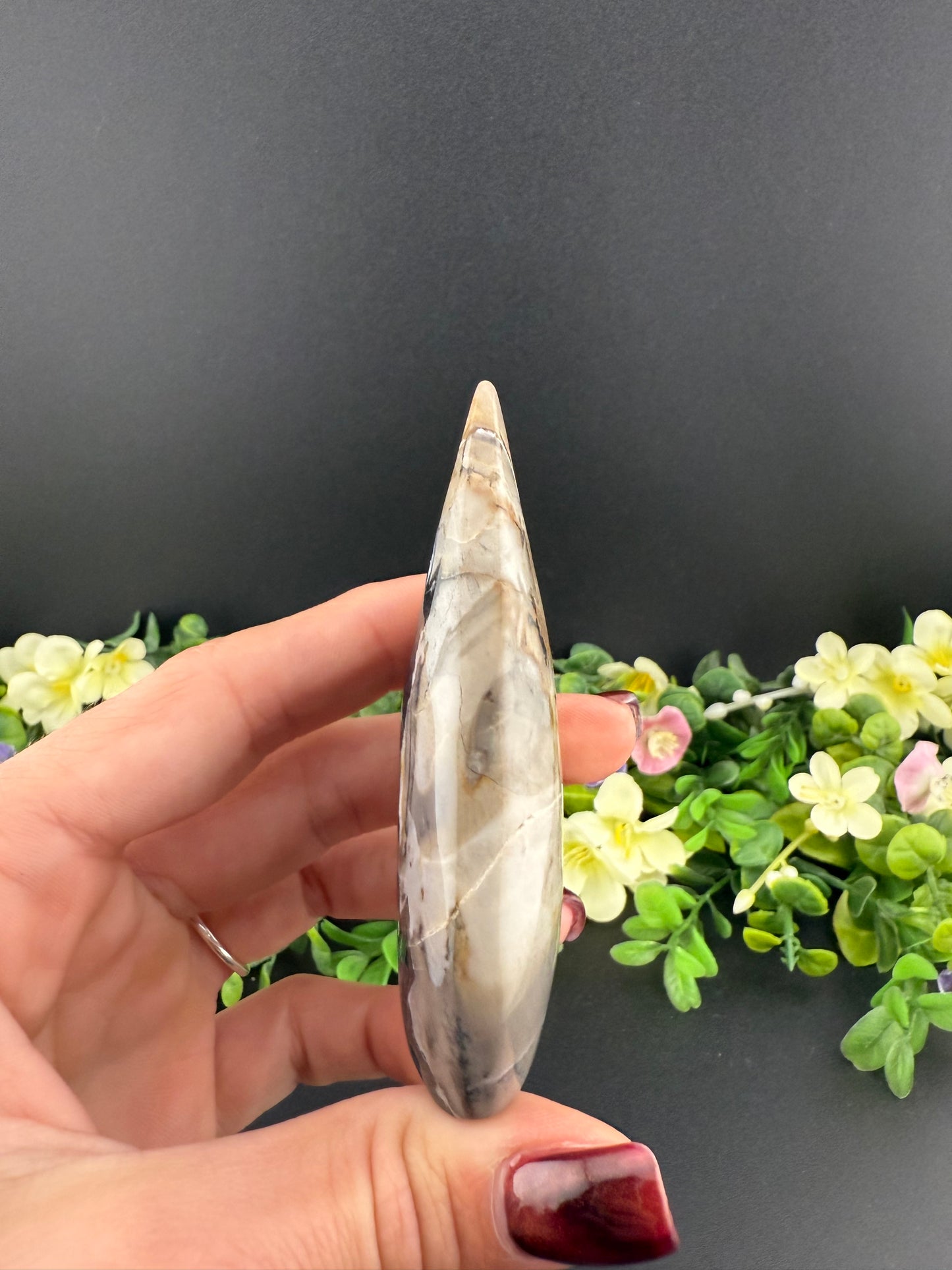Volcano Agate Teardrop