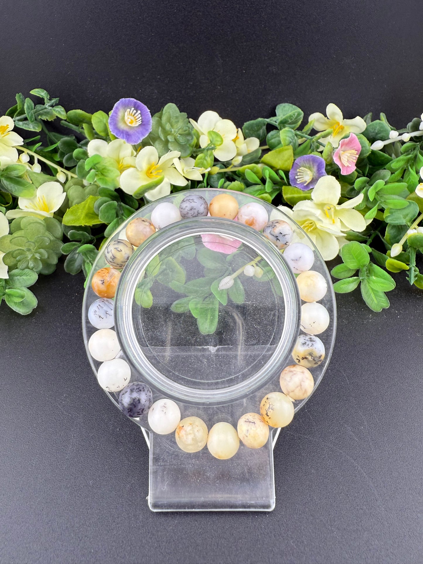 8mm Dendritic Agate Bracelet