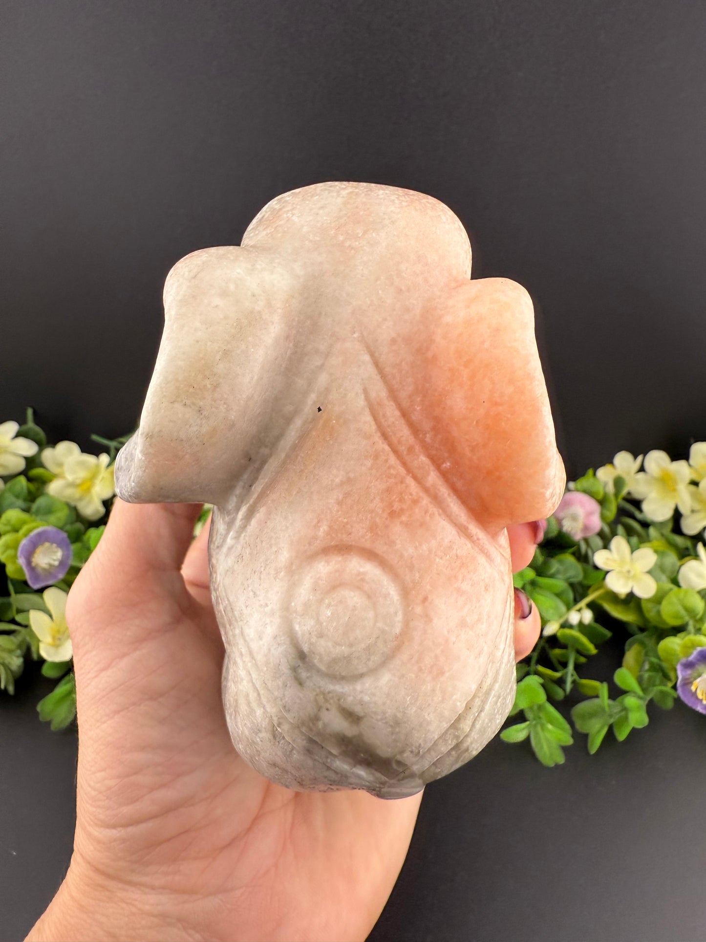 Calcite Elephant Carving