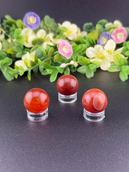 Mini Carnelian Spheres [Intuitively Chosen]