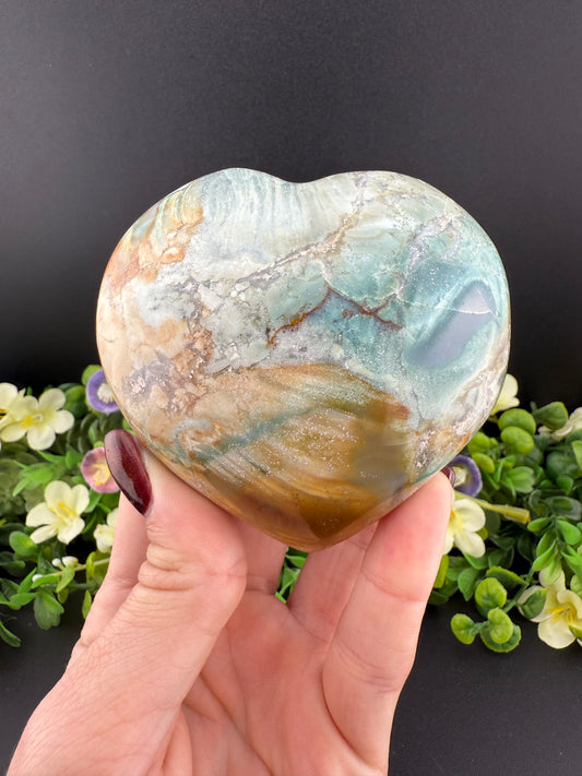 Ocean Jasper Heart