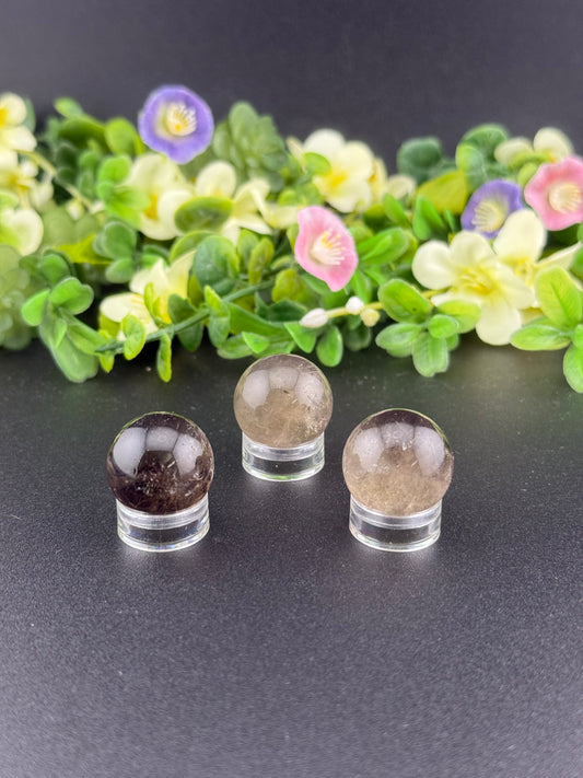 Mini Smoky Quartz Spheres [Intuitively Chosen]