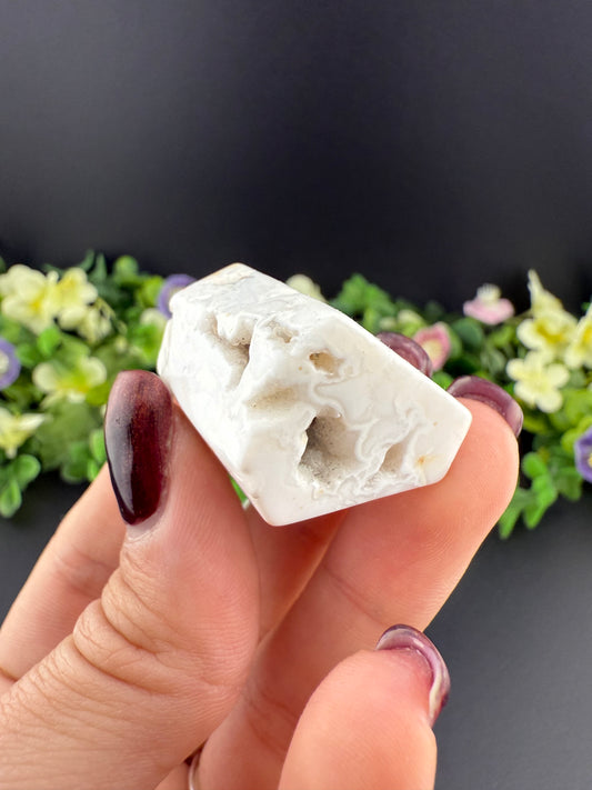 White Druzy Agate