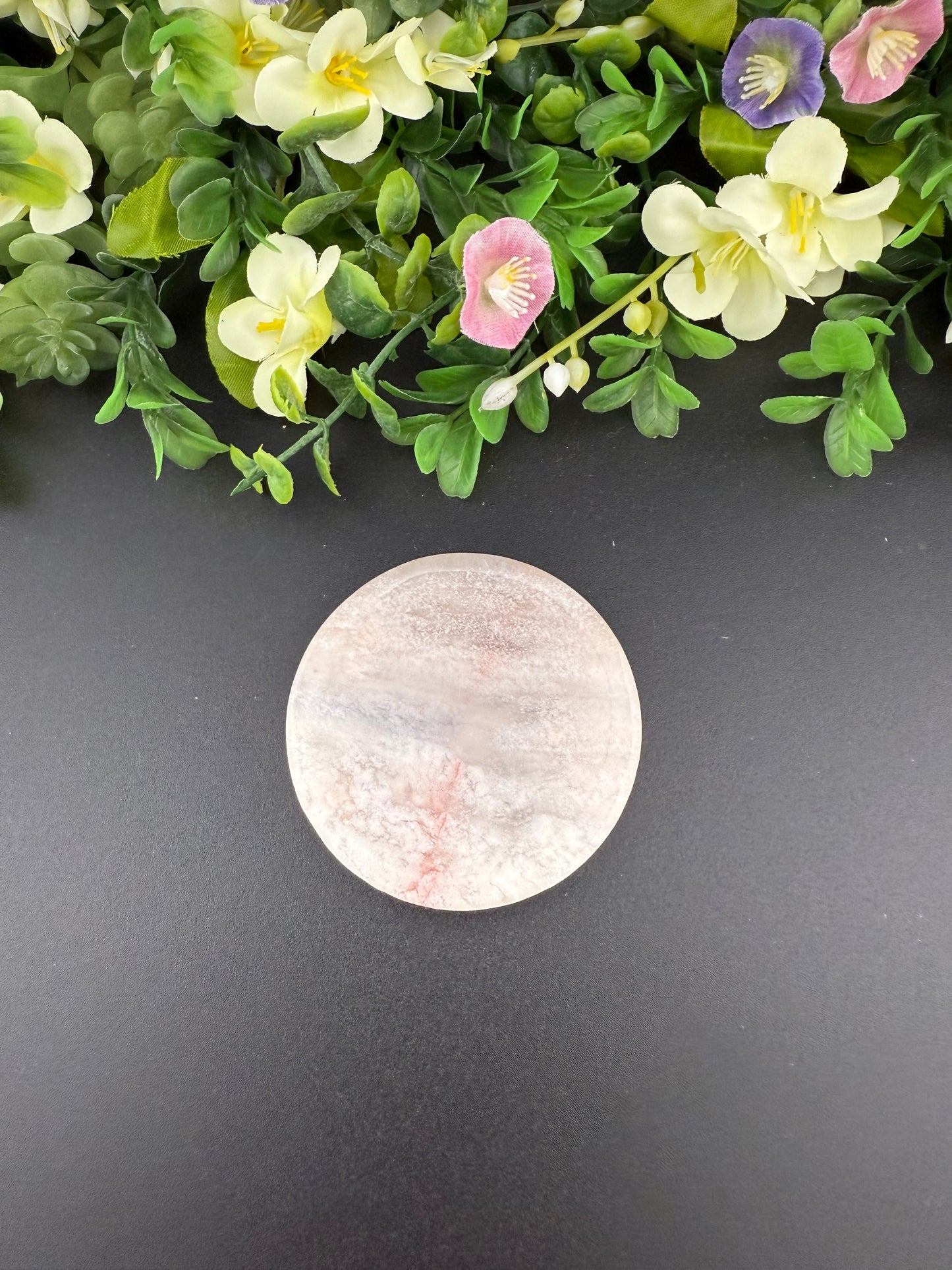 Pink Amethyst Flower Agate Sphere Holder