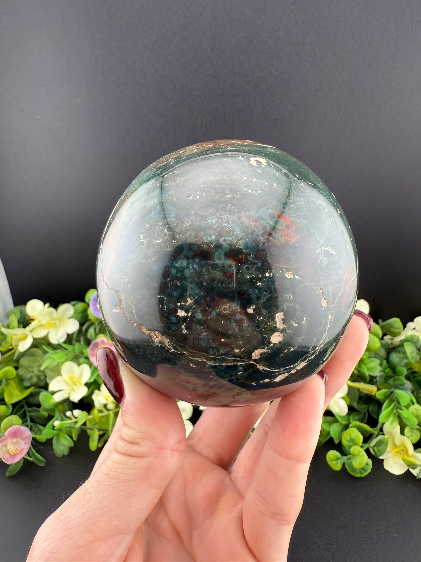Green Ocean Jasper Sphere