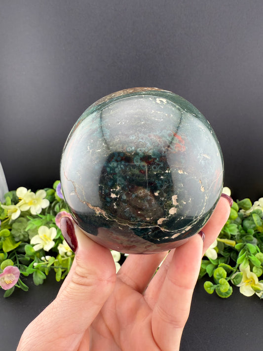 Green Ocean Jasper Sphere