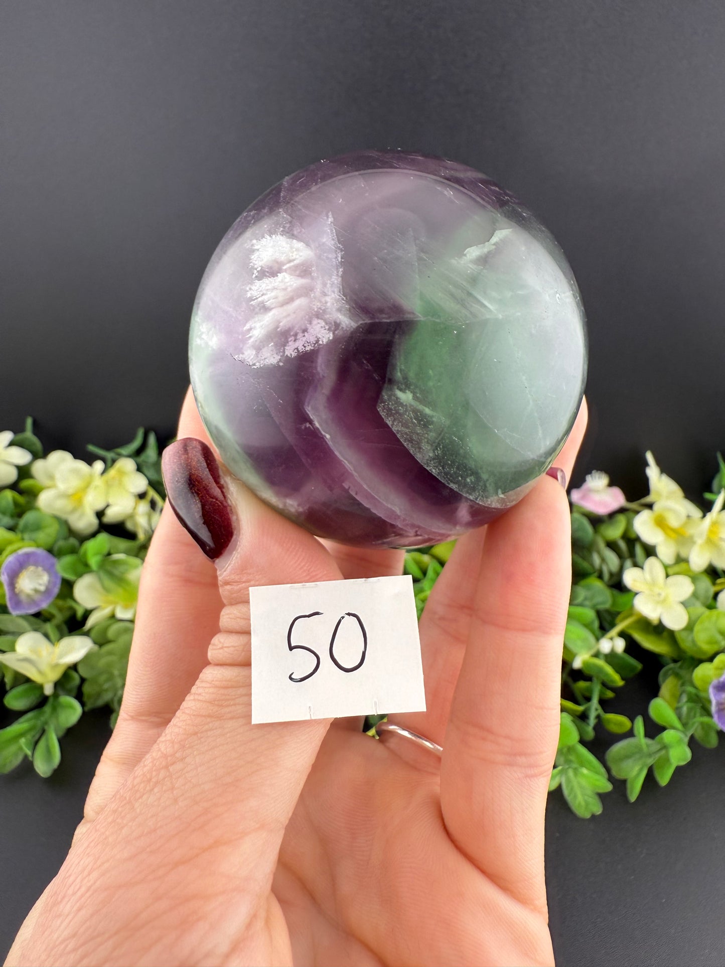 Feather Fluorite Spheres