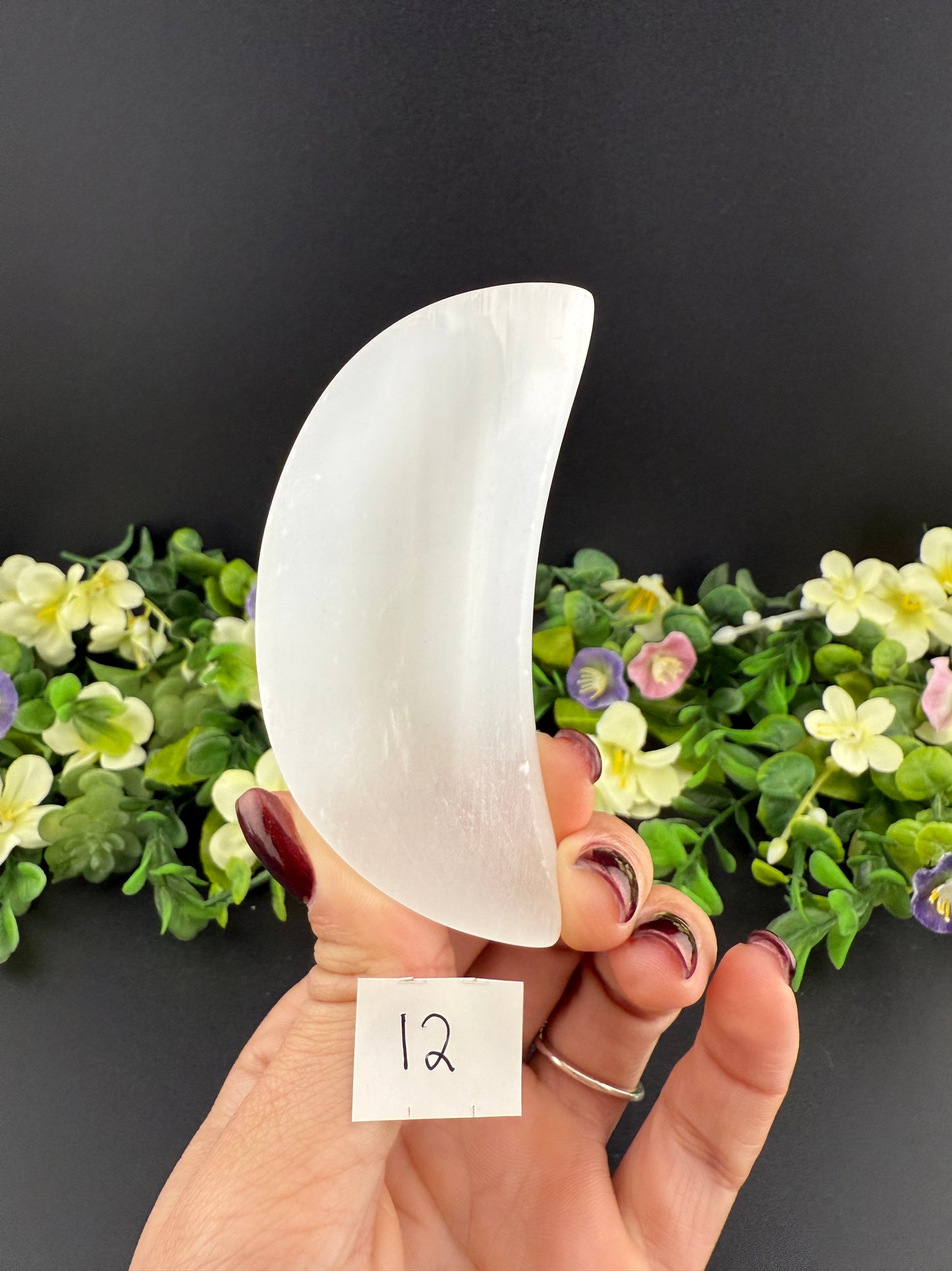 Selenite Moon Bowls