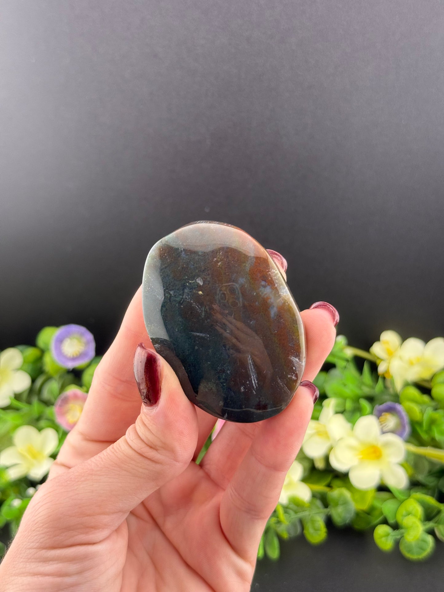 Colorful Moss Agate Palmstone
