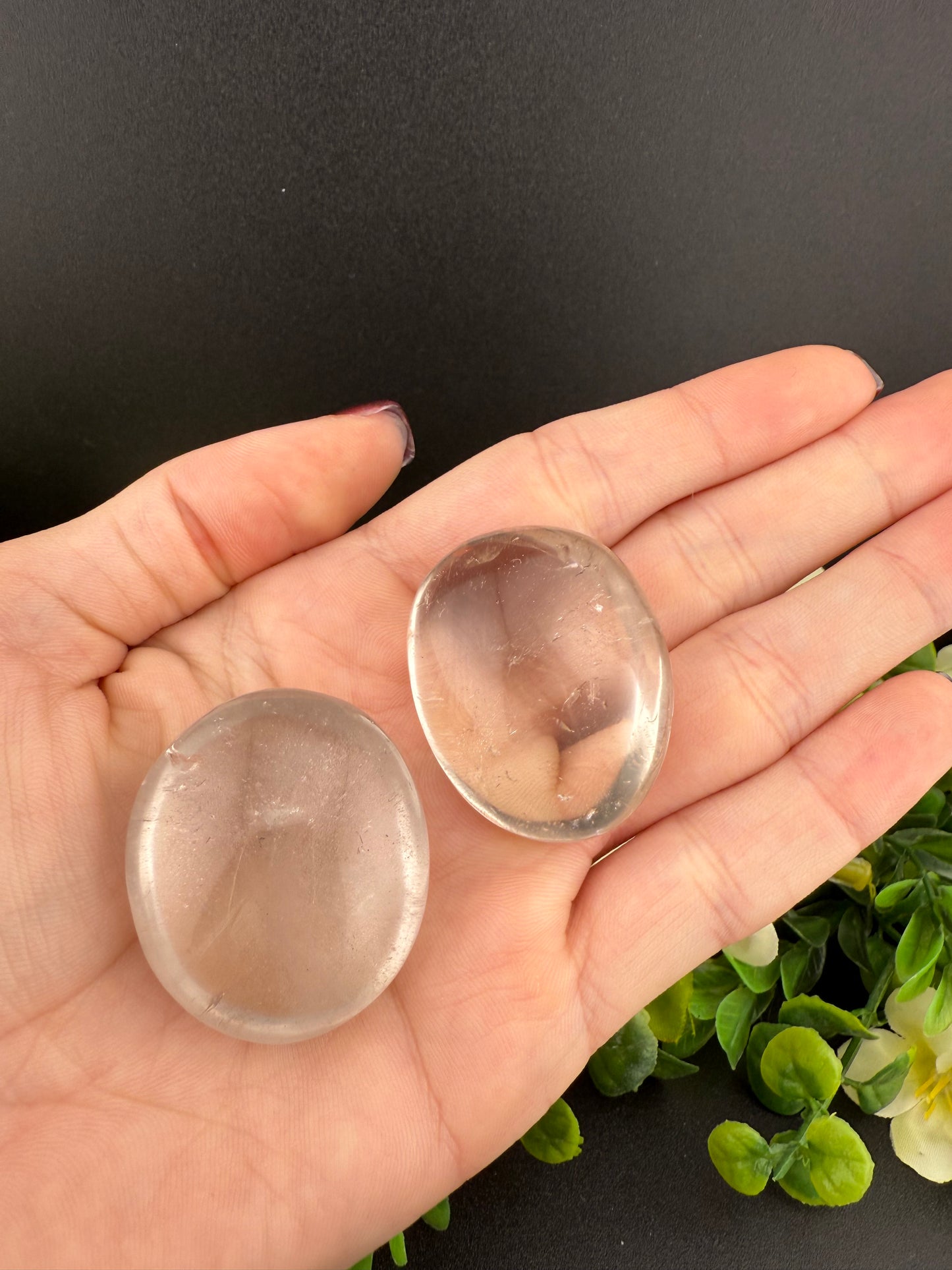 Small Clear Quartz Palmstones
